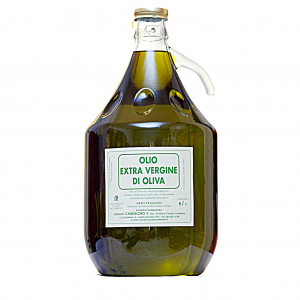 Olio Extra Vergine di Olive Candeloro, bottiglia Vetro da 5 Litri